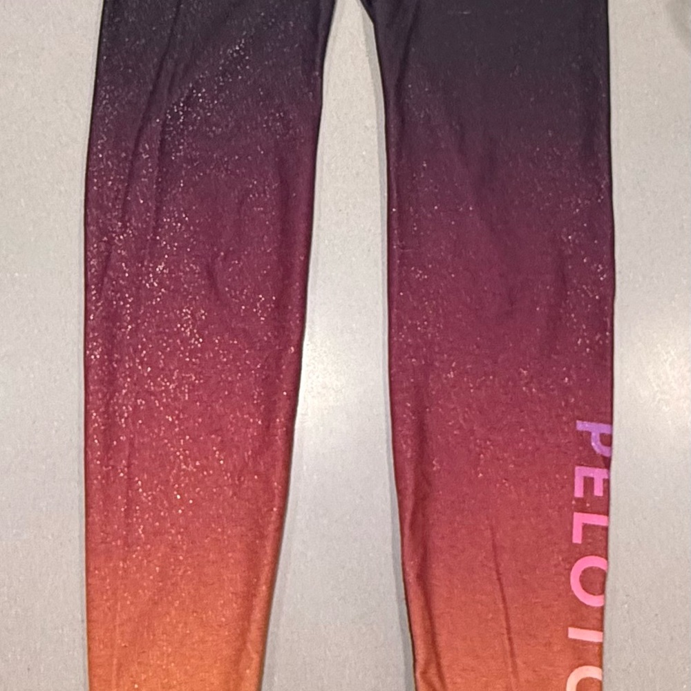 Peloton Gradient Leggings - Orange and Purple